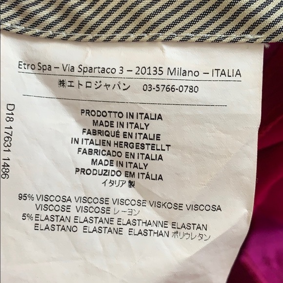 Etro fushia pants - Picture 6 of 10